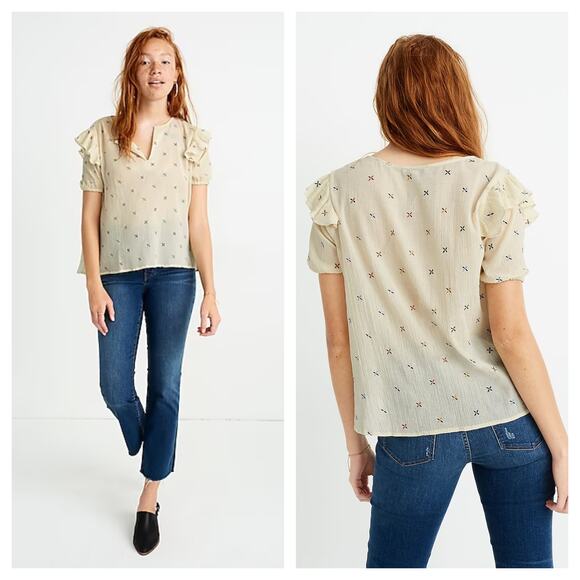 Madewell Embroidered Gazebo Top Small - Picture 7 of 7
